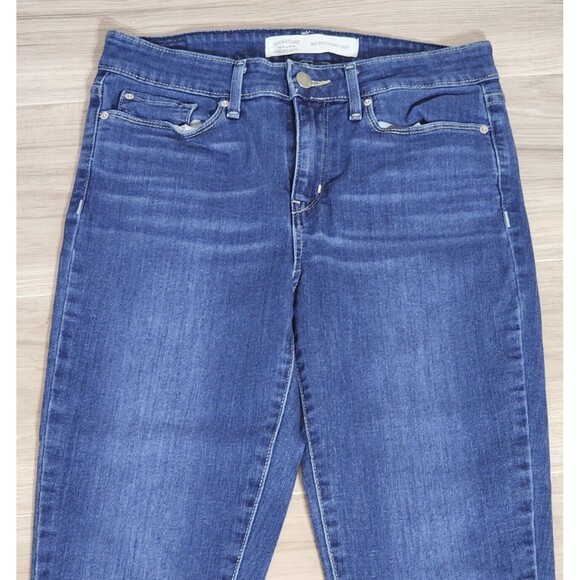 Levi Strauss Signature Pull On Skinny Crop Blue Jeans Womens Size 2 - Picture 2 of 7